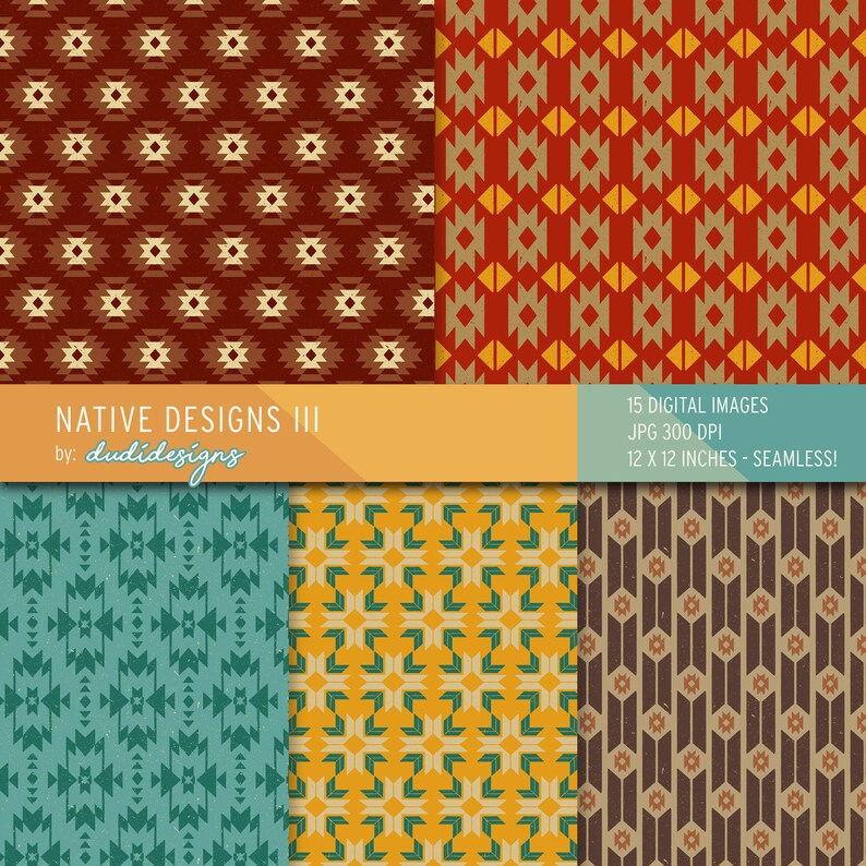 Native Digital Paper Pack Part 3. Scrapbooking Pages, Background ...