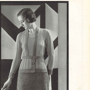 Helen Sweater • 1930s Sweater Jumper Top Blouse Pattern • Vintage Knitting Patterns • Retro Corticelli Digital PDF