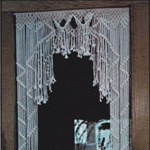 Inner Sanctum Curtain Macrame 1970s Knotted Knot Hanging Art 70s Vintage Macramé Boho Hippie Instant Download PDF image 1
