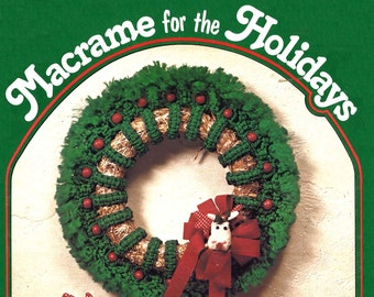 Makramee für die Feiertage • 1970er Jahre Makramee Muster Weihnachten Schneeflocke Musterbuch • 70er Jahre Weihnachtsbaum Zuckerstange Büchlein Vintage Macramé PDF