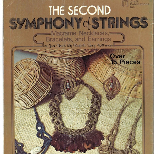 Macrame Book • 1970s Jewelry Necklace Choker Earrings • Learning Macramé Knots • How To Instruction Pattern • 70s Vintage Knot Retro PDF