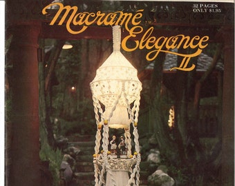 Macramé Elegance II • 1970s Macrame Learning Knots How To Instruction Pattern Book • 70s Vintage Pot Hanger Owl Owls Knotwork • Retro PDF