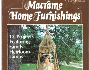 Mobilier de maison Macramé • 1970s Macrame Knots How To Instruction Pattern Book • 70s vintage Plant Pot Hanger Hangers Lamp Knotwork • PDF