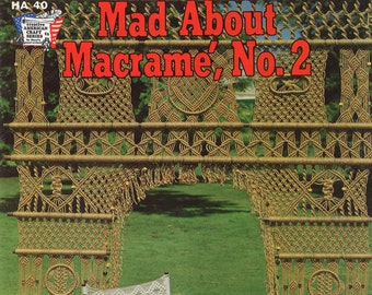 Vintage macramé-patronenboek pdf • Wandkunst, stoel, kruk, plantenhanger, ketting, sieraden