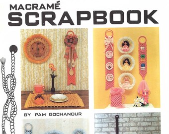 Vintage Macrame Pattern Book PDF • Kitchen Wall Art, Xmas Decorations, Home Decor