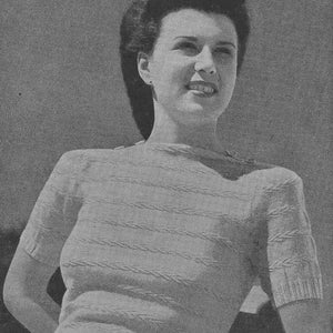 Caprice Sweater • 1940s Knitting Knit Pullover Jumper Top Blouse Shirt • 40s Style Vintage Pattern • Retro Women&#39;s Digital PDF
