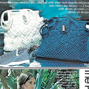 New Yorker Purse • 1970s Macrame Bags Design Handbag Designs Purse Patterns • Bag How To Instruction Pattern Book 70s Vintage  • Retro PDF