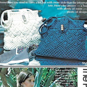 New Yorker Purse • 1970er Makramee Taschen Design Handtaschen Designs Portemonnaie Schnittmuster • Tasche How To Anleitung Musterbuch 70er Vintage • Retro PDF