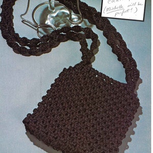 Michelle • 1970s Macrame Bags Design Handbag Designs Purse Patterns • Boho Bag Instruction Pattern Book 70s Vintage  • Retro PDF