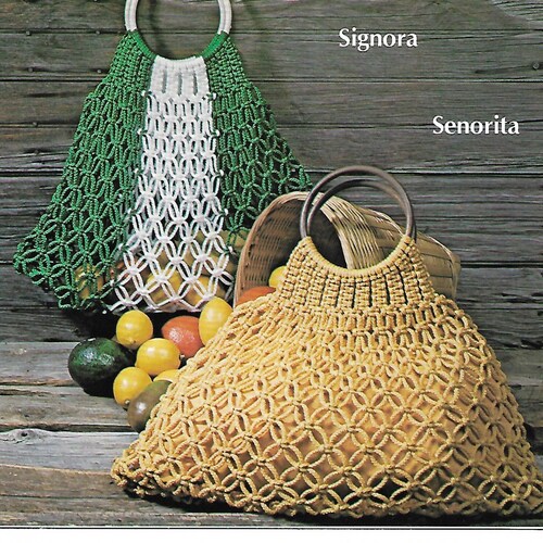 Lemon Lime Purses 1970s Macrame Bags Design Handbag - Etsy