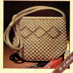 Diamond Macrame Purse Pattern • 1970s Macrame Purses Bags Handbag Belt • Instruction Macrame Tutorial Pattern Book PDF Download 70s Vintage
