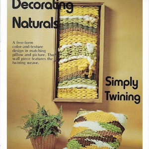 Natural Weaving • 1970s Flatloom Weaver Book • Decoration Wall Hanging Instruction Pattern Books • 70s Vintage • Digital PDF Ebook