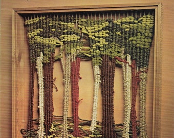 Forest Tree Weaving • 1970s Flatloom Weaver Book • Woven Decoration Wall Hanging Instruction Pattern Books • 70s Vintage • Digital PDF Ebook
