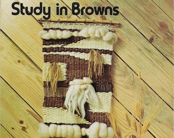 Brown Weaving • 1970s Flatloom Weaver Book • Decoration Wall Hanging Instruction Pattern Books • 70s Vintage • Digital PDF Ebook