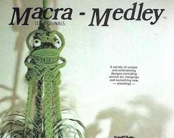 Macra-Medley Book • 1970s Macrame Patterns • Home Macramé Pattern Booklet • 70s Vintage Purse Pot Plant Hanger • Retro Book Download PDF