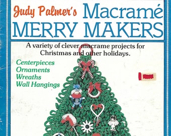 Macramé Merry Makers Book • 1970er Jahre Makramee Muster • Boho Home Decor Weihnachten Musterheft • 70s Vintage Weihnachten Ostern • Download PDF