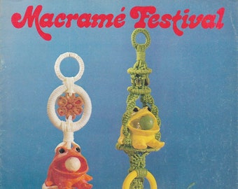 Vintage Macrame Pattern Book PDF • Owl, Plant Hanger, Wall Art, Animal, Donkey