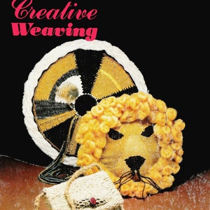 Creative Weaving • Off-Loom 1970s Easy Beginners Weaving Pattern PDF Book • 70s Wall Hanging Art Purse Bag Lion Tutorial Weaving PDF Pattern