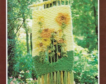Flower Garden Weaving • 1970s Flatloom Weaver Book • Flower Wall Flatweaving Hanging Art Pattern Books • Vintage • Digital PDF Ebook