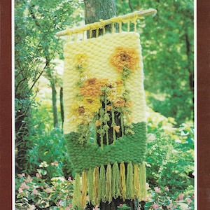 Flower Garden Weaving • 1970s Flatloom Weaver Book • Flower Wall Flatweaving Hanging Art Pattern Books • Vintage • Digital PDF Ebook
