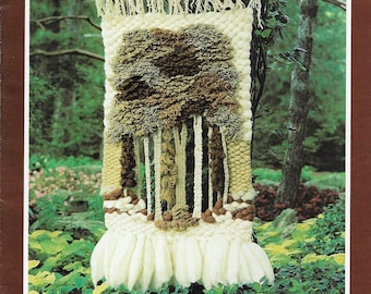 Forest Weaving • 1970s Flatloom Weaver Book • Flatweaving Flower Wall Hanging Art Instruction Pattern Books 70s Vintage • Digital PDF Ebook