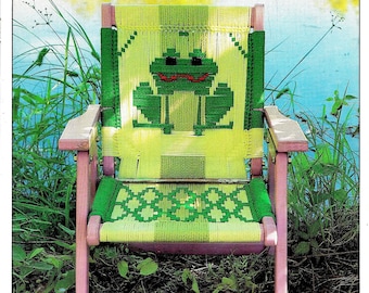 Kids Macrame Chairs • DIY Macrame Chair Pattern Patio Lawn Chair Folding Deck Furniture Frog • Pattern Book Booklet 70s Vintage Books PDF