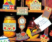 Vintage Plastic Canvas Pattern Book PDF Digital Download Town City Cottage Village House Plastic Canvas Magnet Patterns Booklet Kitchen
