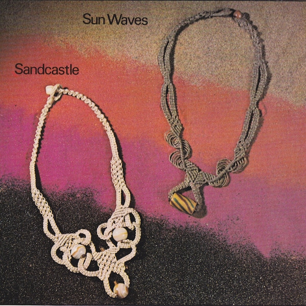 Sun Waves + Sandcastle • Macrame 1970s Beaded Necklace • Jewelry Choker 70s • Vintage Macramé • Boho Hippie • Instant Download PDF