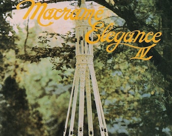 Vintage Macrame Pattern Book PDF • Lamp, Towel Holder, Wall Art, Plant Holder