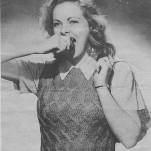 Irene Vest • 1940s Knitting Knit Top Vest Waistcoat Sweatervest • 40s Patons 172 Vintage Pattern • Women&#39;s Patterns Digital PDF