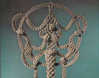 Manchurian Secret • Macrame 1970s Bohemian Hanging • Art 70s • Vintage Macramé • Boho Hippie • Instant Download PDF