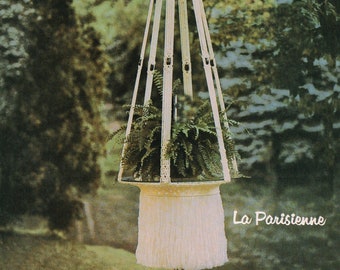 Vintage Macrame Pattern PDF • 1970s Macrame Elegance Hanging Plant Pot Hanger Pattern Book • DIY Tutorial Learning Knots How To • 70s ebook