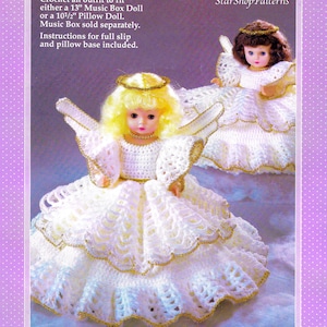 Vintage Crochet Angel Doll Pattern Book PDF Christmas Tree Topper Pattern PDF Crochet Pattern Xmas Crochet 13&quot; Fashion Doll Digital Download