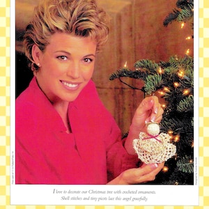Christmas Crochet Angel Ornament Pattern Book PDF Digital Download • Xmas Crochet Pattern Christmas Lace Angel Ornament Tree Pattern Cherub
