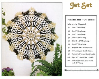 Jet Set Macrame • Jaren 70 Macramé Pothangers • Muurkunst Hangende Ophangingen Patroonboek • Jaren '70 Vintage Plantenhanger • Retro Boek PDF