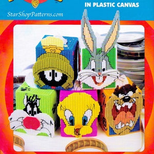 Hippity Hop Plastic Canvas Tissue Box Cover