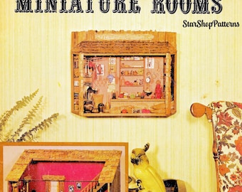 Vintage Miniature Dollhouse Furniture Pattern Book PDF eBook • Toy Doll House 1:12 Scale Plan Mini Piano Chair Clock Dresser Lamp Table Sofa