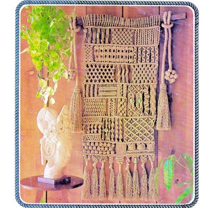 Vintage Macrame Pattern Book PDF • Hanging Wall Art, Bag, Purse