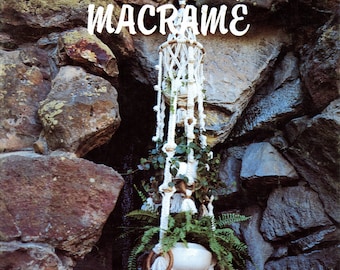 Vintage Macrame Pattern Book PDF • Plant Hanger, Wall Art