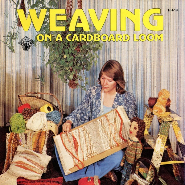 Weaving On A Cardboard Off Loom • 1970s Flatloom Weaver Books • 70s Easy Beginner Vintage Weaving Pattern Book • Digital Download PDF Ebook