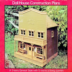 Vintage Puppenhausmöbel Musterbuch PDF • 1:12 MaßstabMiniatur General Store Bauplan Spielzeug Sperrholz Puppenhaus Schematische Mini
