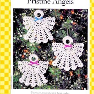 Christmas Crochet Angel Ornament Pattern Book PDF Digital Download • Xmas Crochet Pattern Christmas Lace Angel Ornament Tree Pattern Cherub