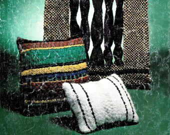 Weaving Wall Hanging • 1970s Cushion Woven Pillow Beginners Weaving Book • Wall Hanging Art • Easy Weaving Pattern PDF • 70s Vintage PDF