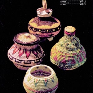 Basic Korbwaren Buch PDF • 1970er Jahre Easy Anfänger Korbherstellung Webbuch • Southwest Woven Bowl Pot Glas Urne Körbe Ebook Navajo Apachen Art