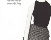 Bubble Skirt 1960s Crochet Knitting Pencil Bobble Popcorn Pattern Vintage Vogue Knit Crocheting 1961 Woman 39 s Digital PDF