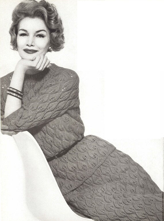 Lacey Leaf Dress 1960s Knitting Knit Sweaterdress Sweater Top Skirt Pattern Vintage Knit 1961 Woman's Digital PDF - Etsy Lacey Leaf Dress 1960s Knitting Knit Sweaterdress Sweater Top Skirt Pattern Vintage Knit 1961 Woman's Digital PDF - Etsy