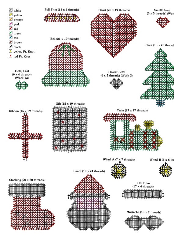 Vintage Plastic Canvas Pattern Book PDF Digital Download Christmas Ornament  Magnet Plastic Canvas Pattern xmas Santa Snowman Tree Noel -  Denmark