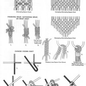 Vintage Macrame Pattern Book PDF • bunny Rabbit, Xmas Tree & Wreath ...