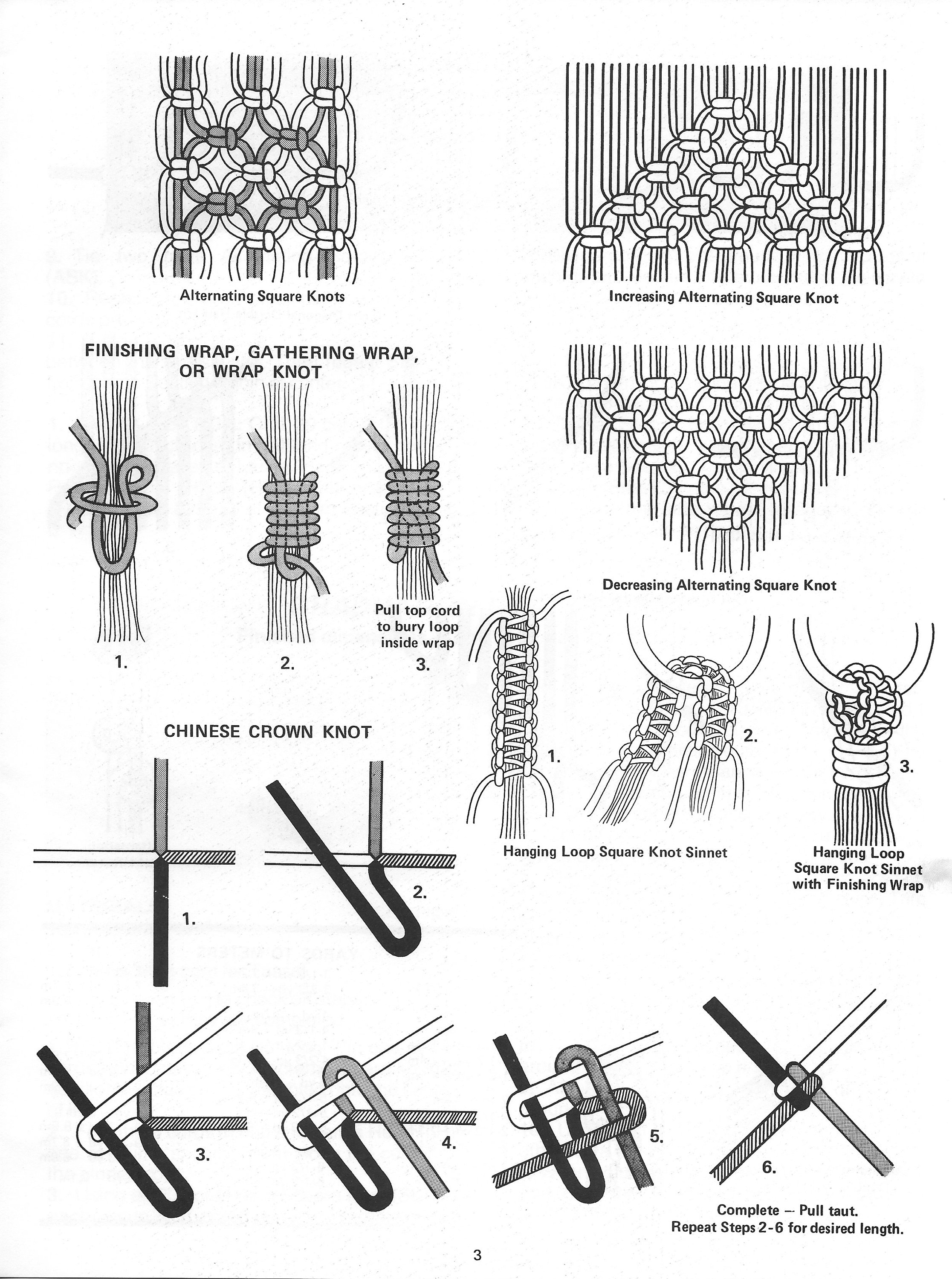 Much Ado About Knotting 1970s Macrame Pattern Book Boho | Etsy