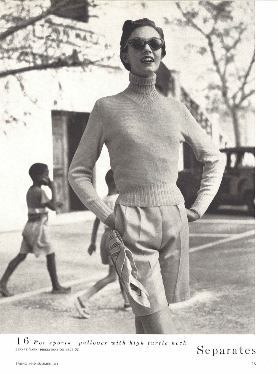 Helen Sweater • 1950s Knitting Turtleneck Top Jumper • 50s